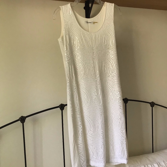 Calvin Klein Dresses & Skirts - Calvin Klein White Sequin Dress